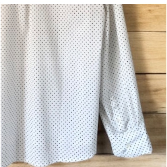 Merona White Polka Dot Blouse Size XXL Juniors - Picture 11 of 12
